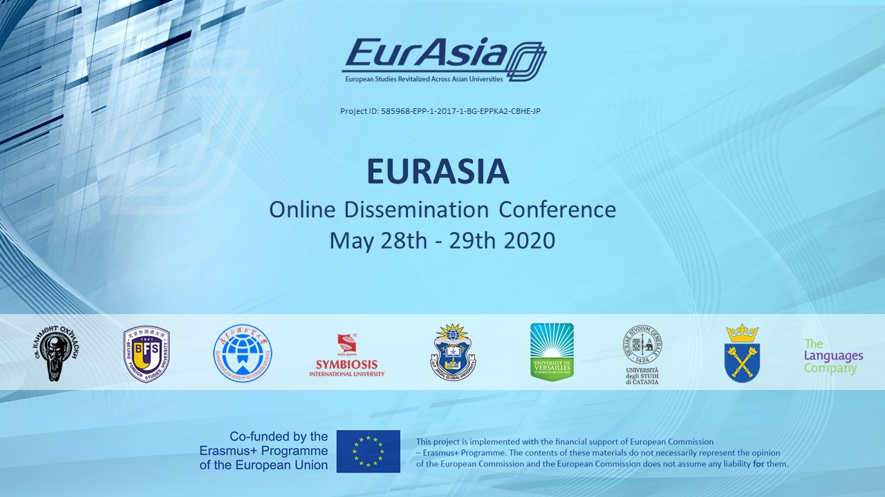 EURASIA Online Dissemination Conference May 28th - 29th 2020